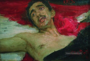 Verwundeter Mann 1913 Ilja Repin Ölgemälde